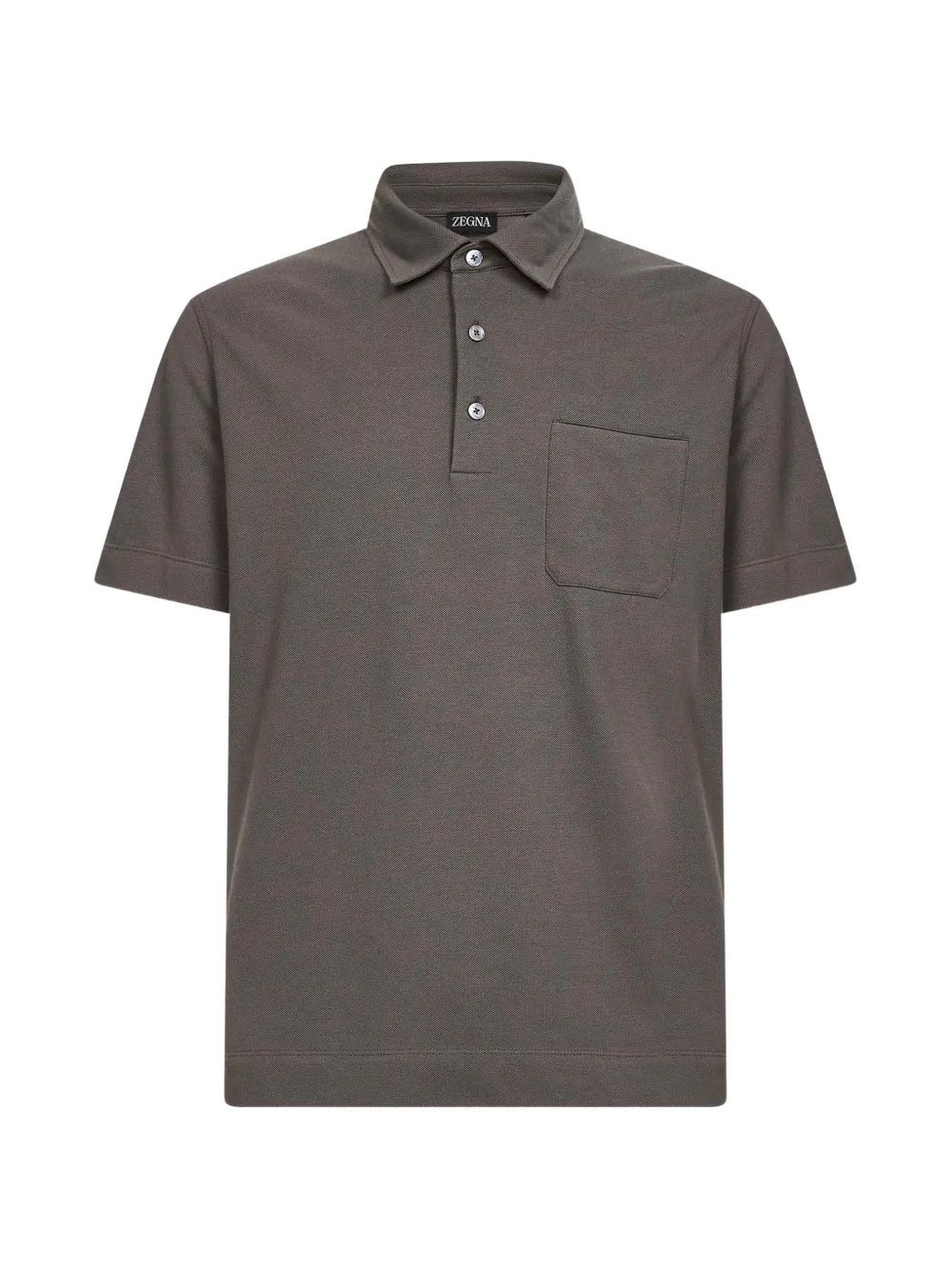 Zegna buttoned patch-pocket polo shirt - Toni neutri