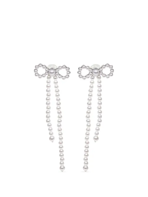 Self-Portrait aretes con forma de moño