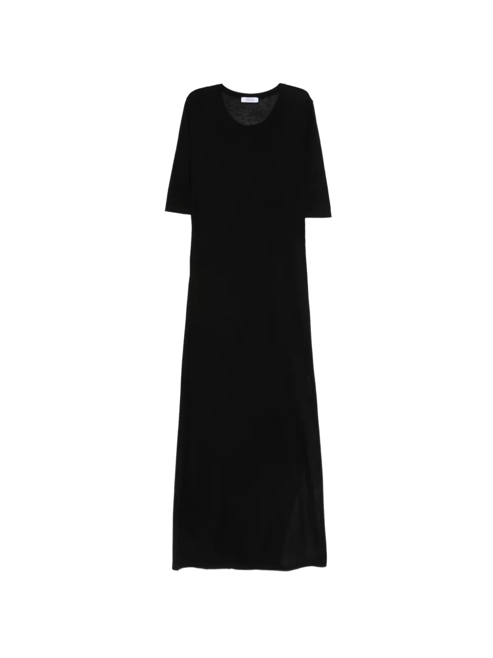 Georgina Brandolini Nereide short-sleeve slit dress - Schwarz