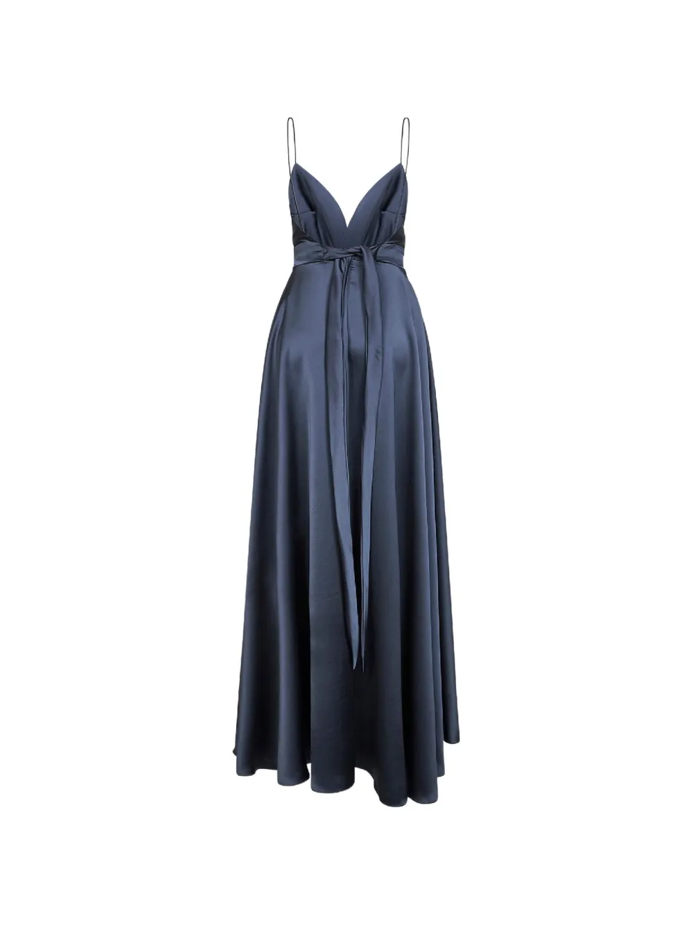 Blanca Vita Gedrapeerde jurk met V-hals Blauw