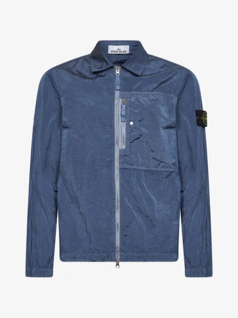 Stone Island camisa con bolsillo y distintivo
