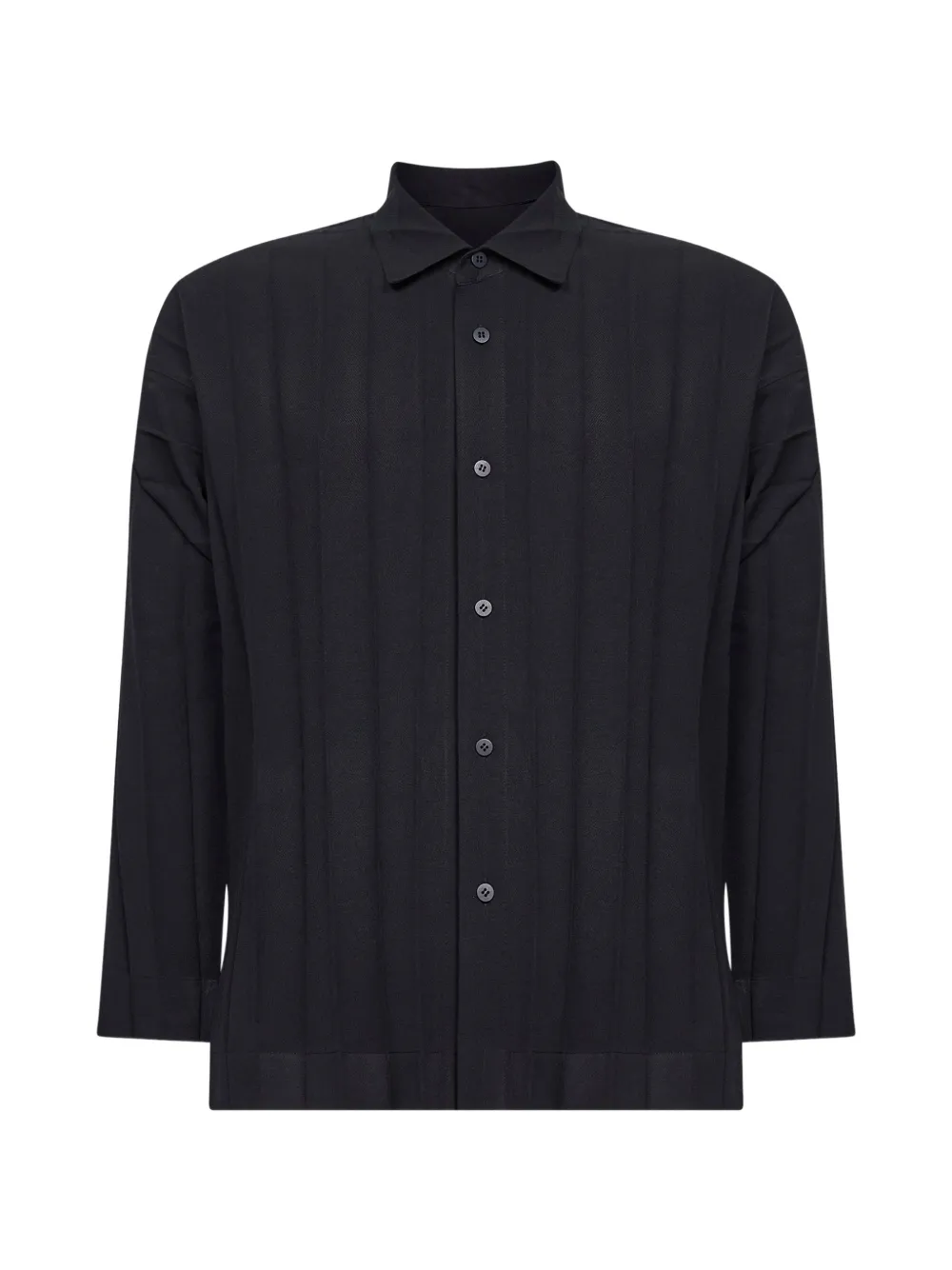 Homme Plissé Issey Miyake pleated button shirt - Black