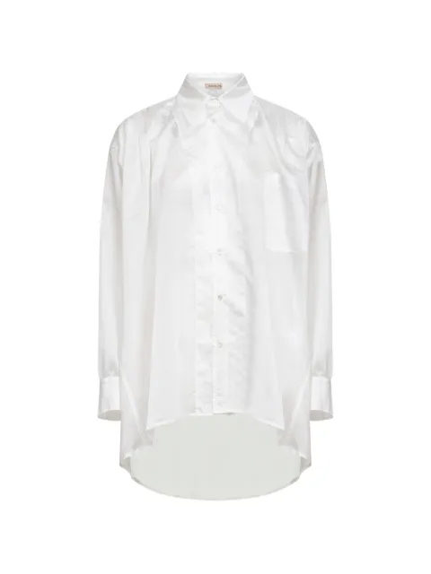Blanca Vita camisa con hombros caídos