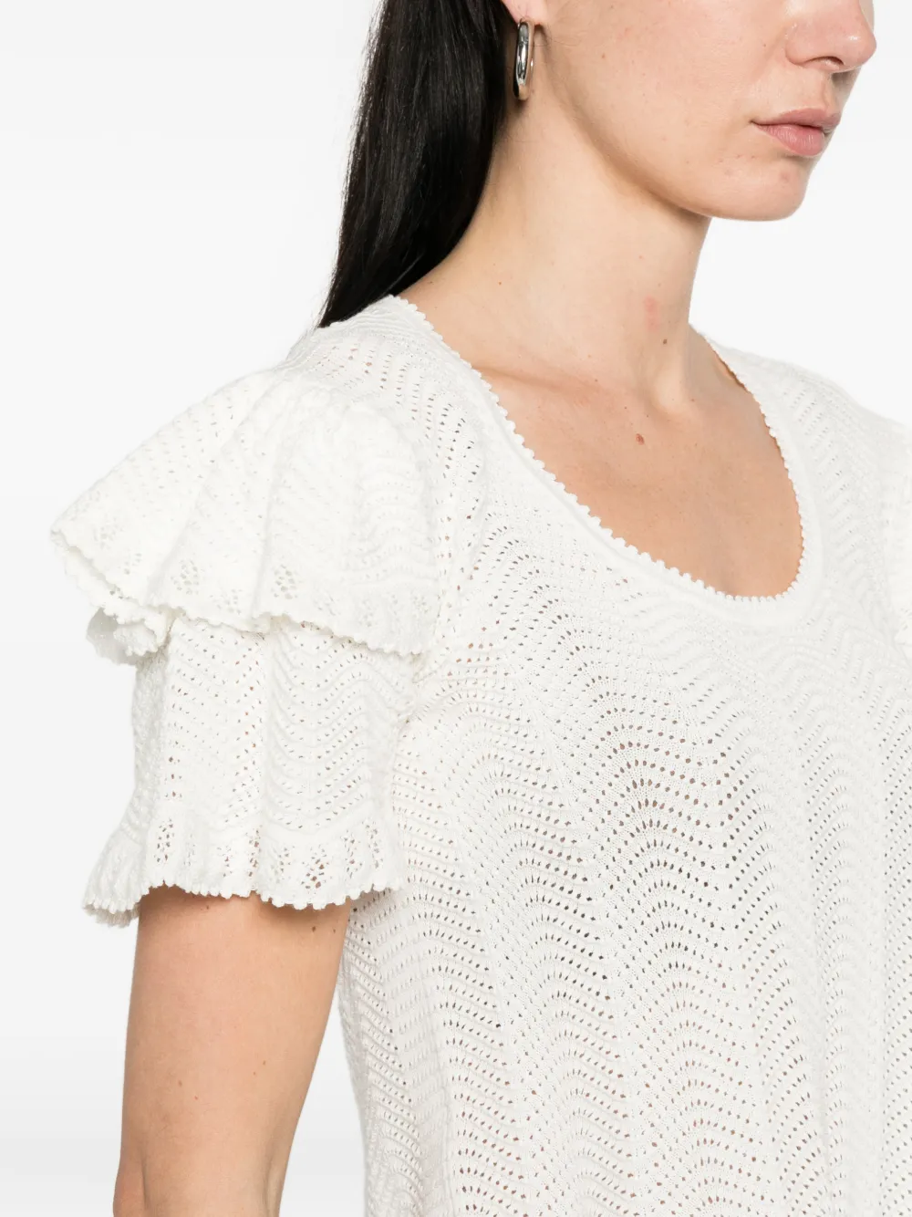 TWINSET T-shirt met ruches Wit