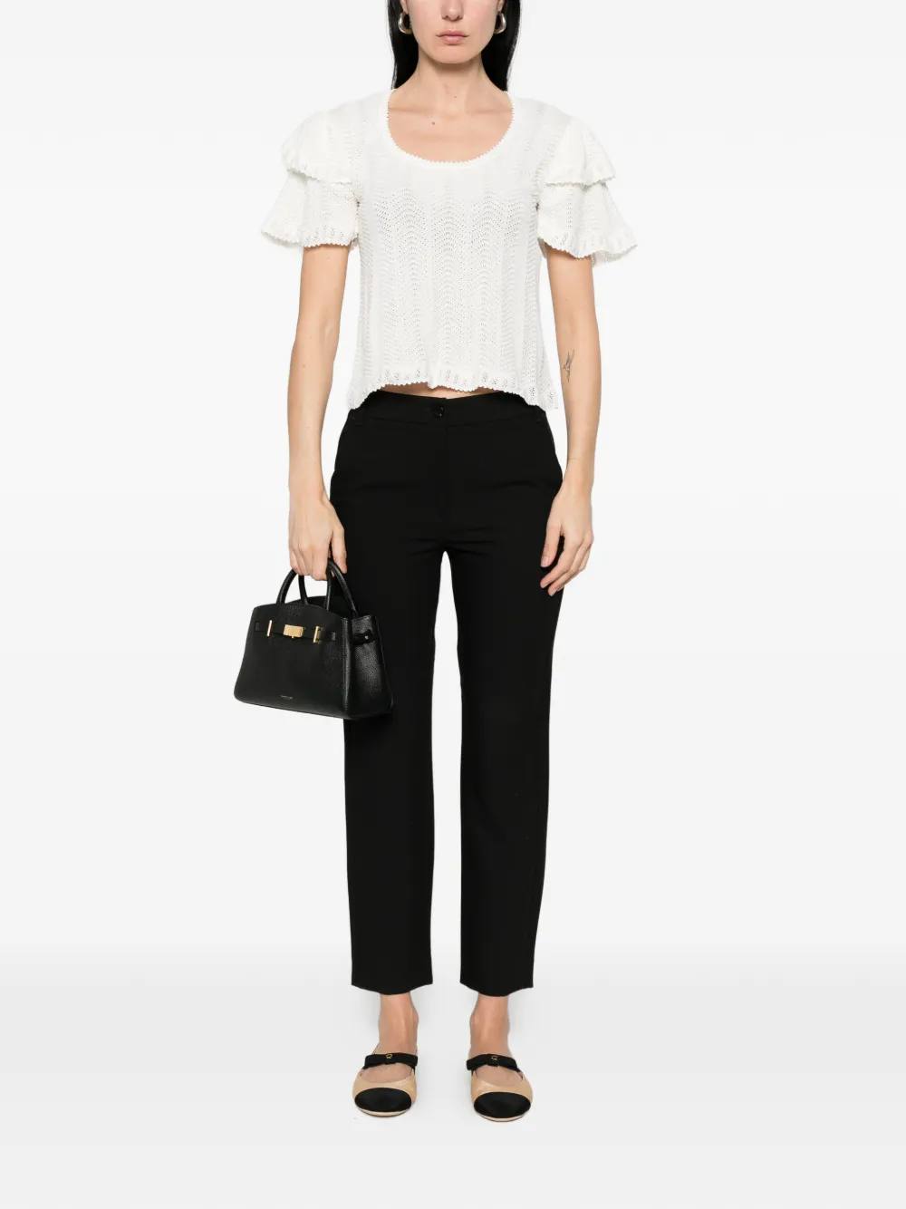 TWINSET T-shirt met ruches Wit