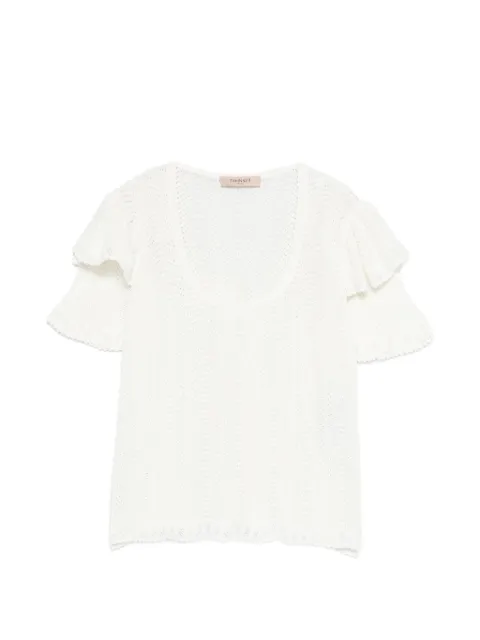 TWINSET playera con volantes