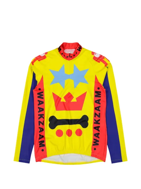 Walter Van Beirendonck Waakzaam graphic-print zip top