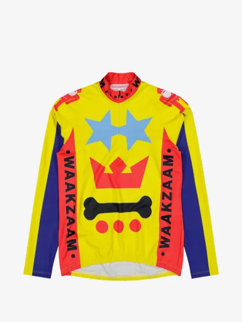 Walter Van Beirendonck Waakzaam graphic-print zip top