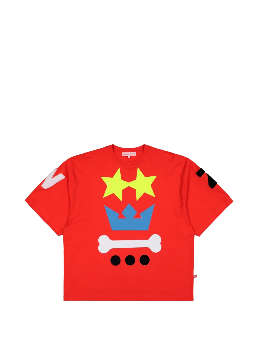 Walter Van Beirendonck Waakzaam front-print T-shirt - Rosso
