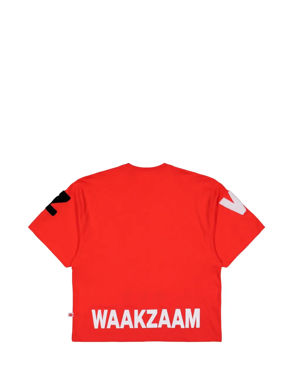 Walter Van Beirendonck Waakzaam front-print T-shirt | Red | FARFETCH