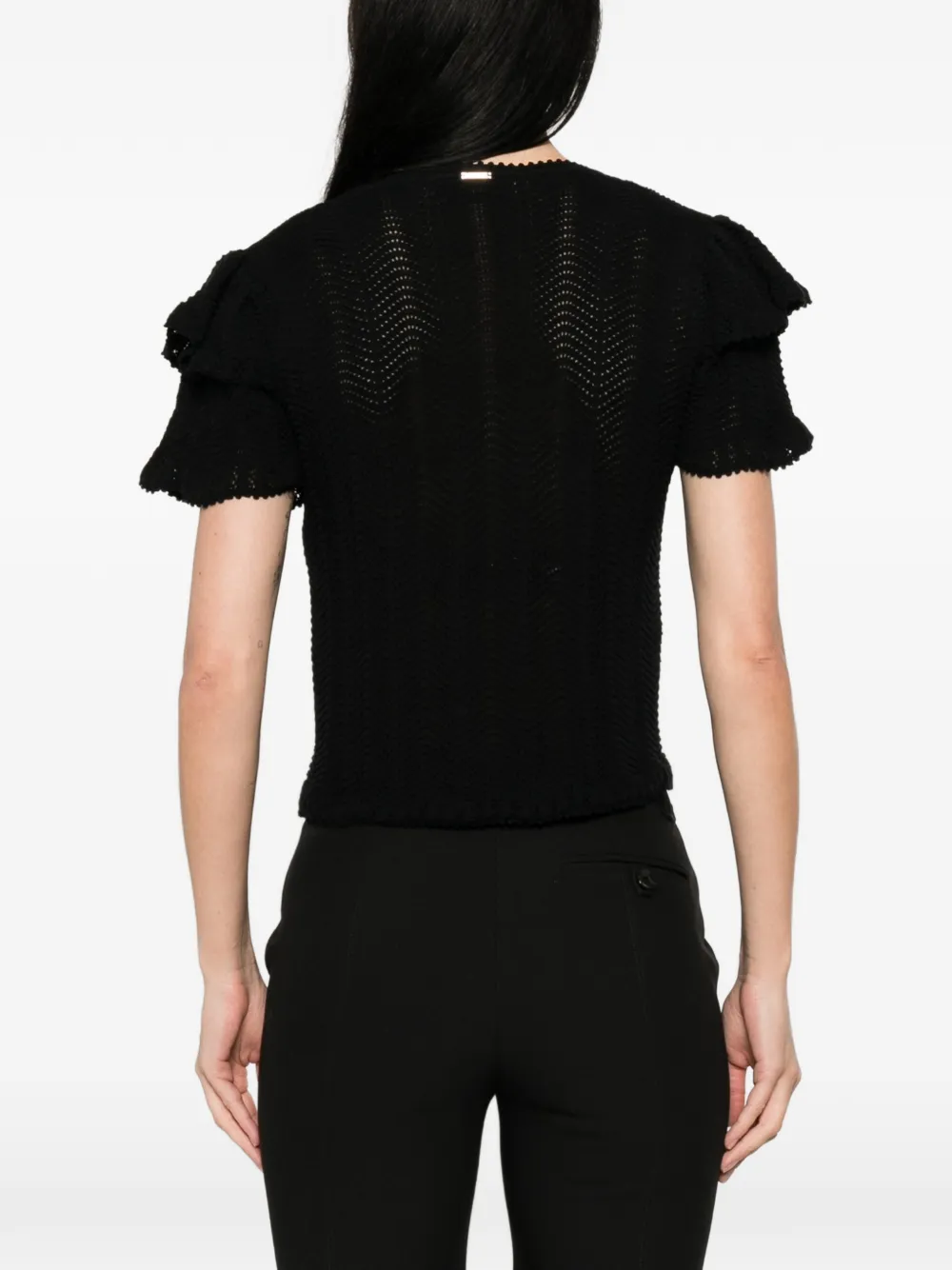 TWINSET T-shirt met ruches Zwart