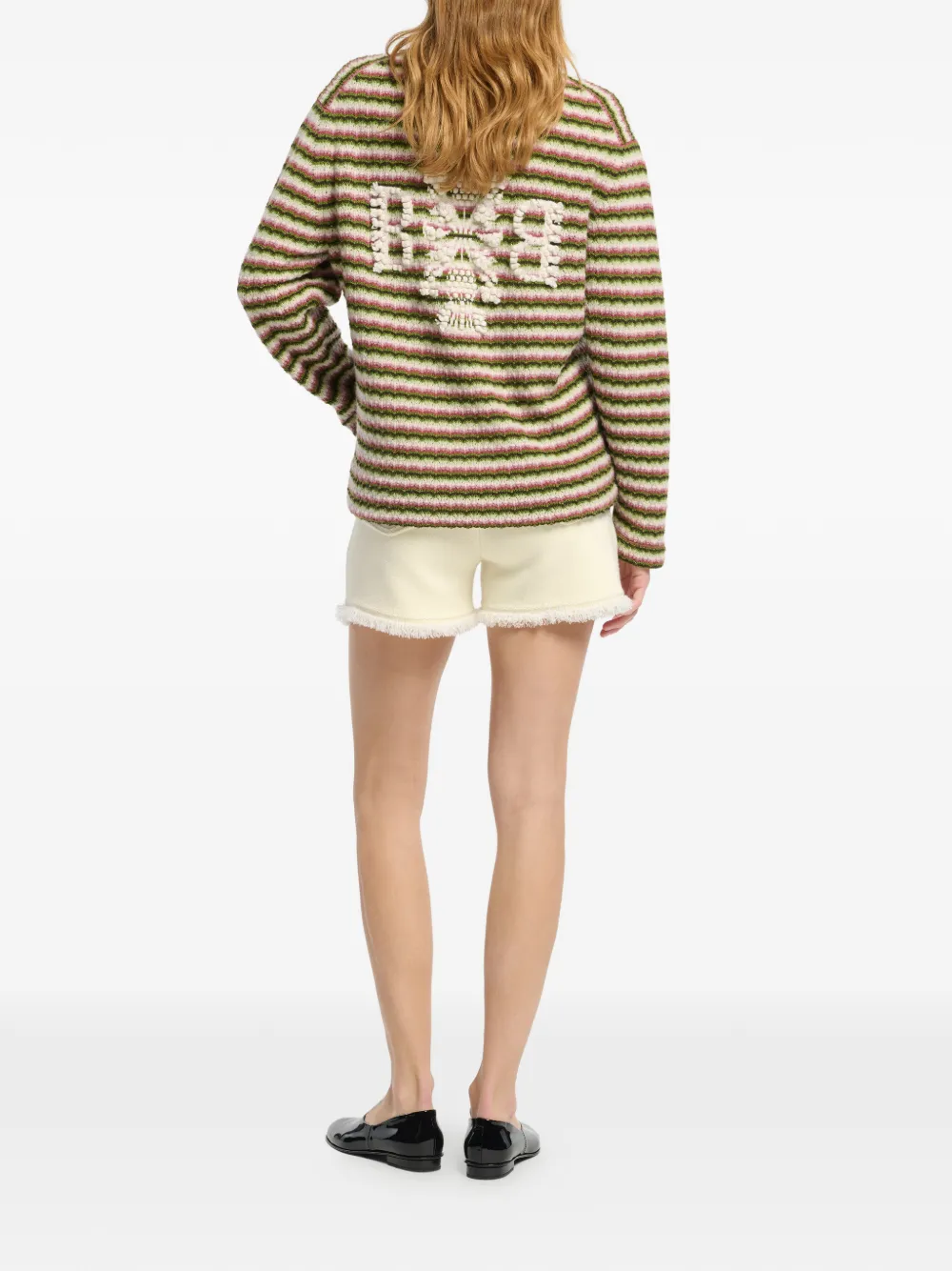 Barrie Kasjmier poloshirt met kant Beige