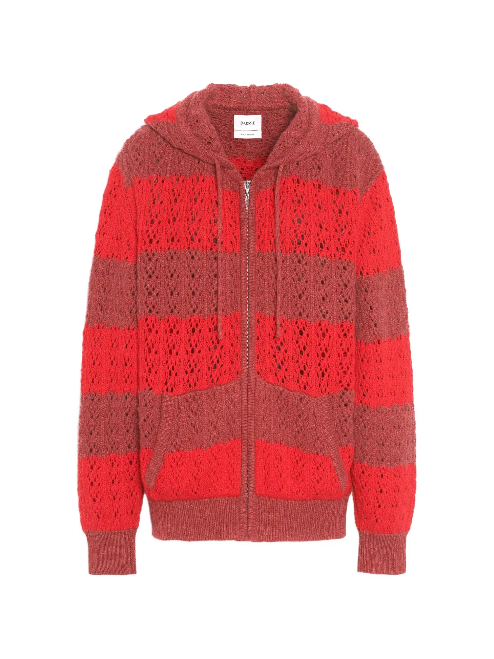 Barrie Striped Zip-up Hoodie In Red