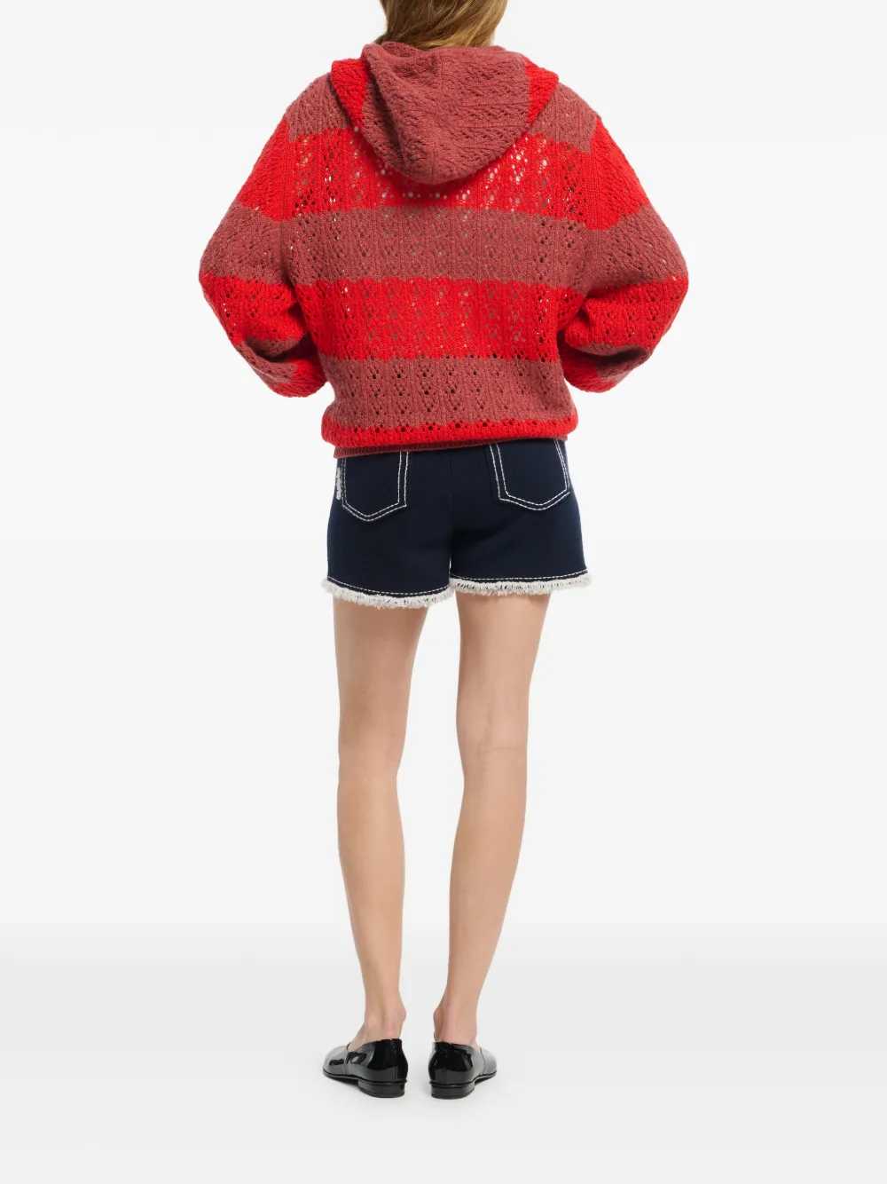 Barrie Gestreepte hoodie Rood