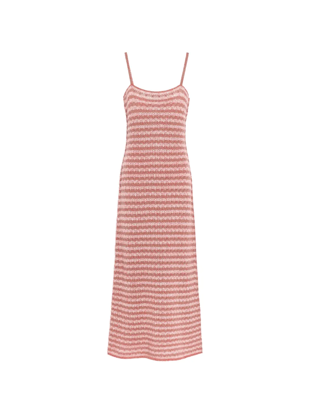 Barrie Cashmere Striped Maxi Dress In Pink