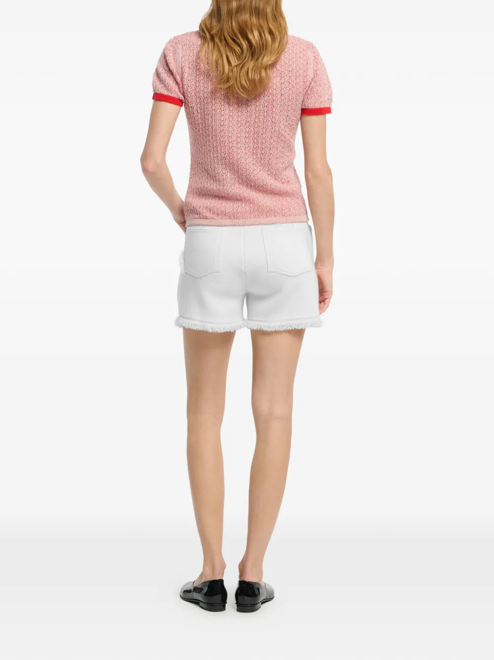 Barrie Kasjmier top met logopatch Rood
