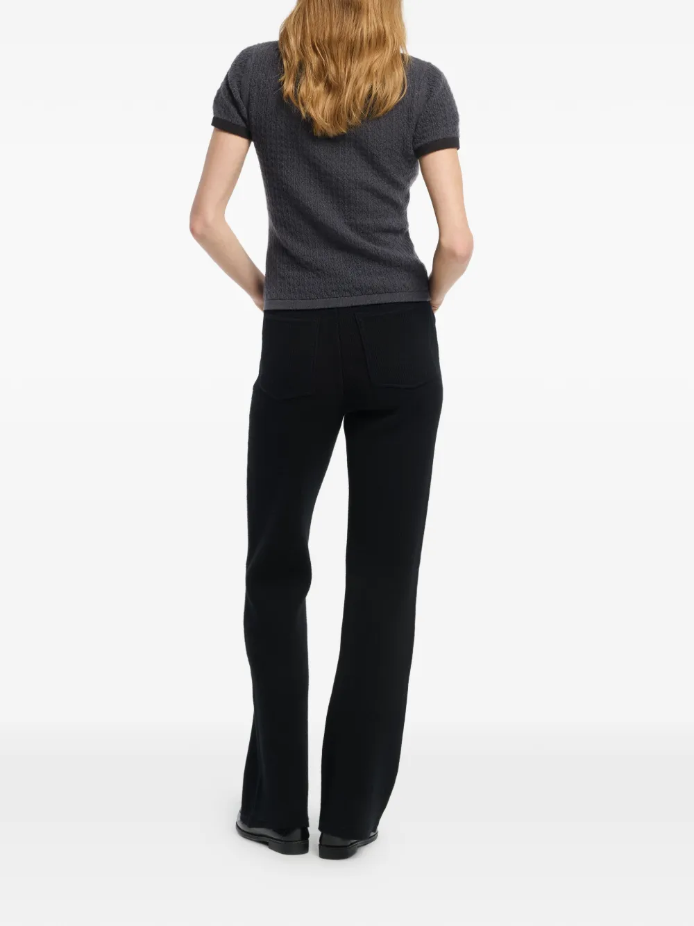 Barrie Kasjmier top met B-logo Grijs