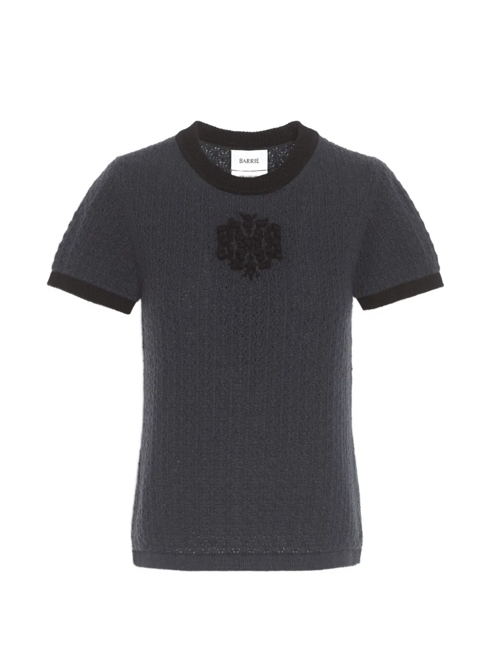 Barrie Top in cashmere con logo B - Grigio