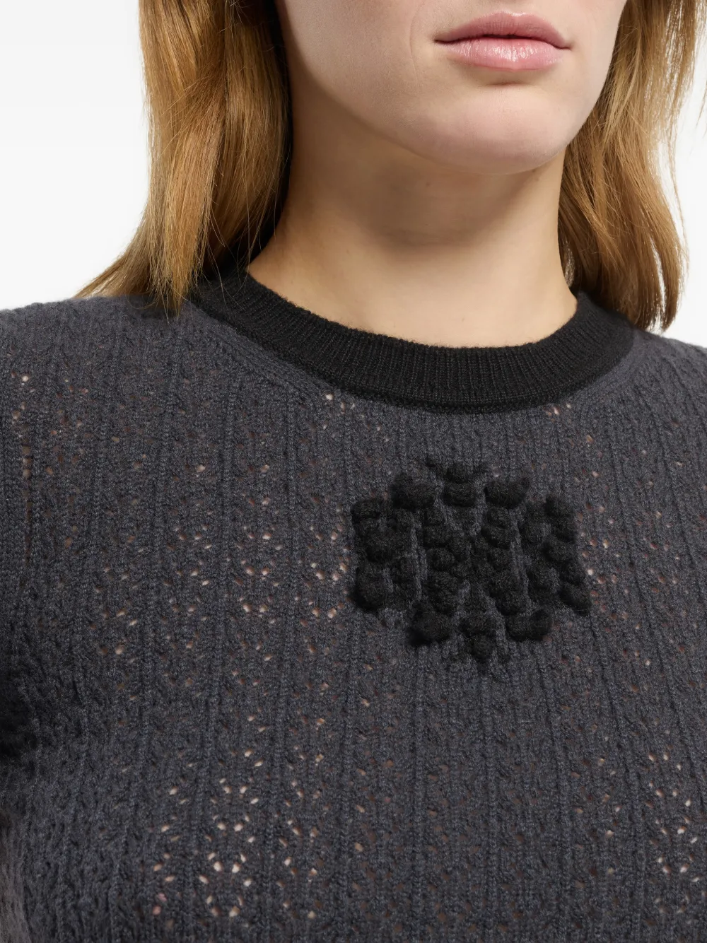Barrie Kasjmier top met B-logo Grijs