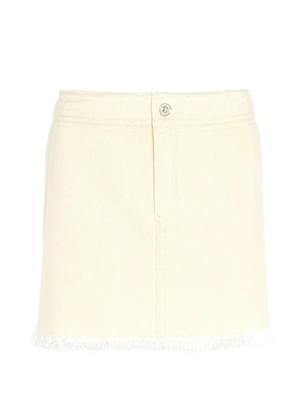 Barrie Minigonna denim con frange - Giallo