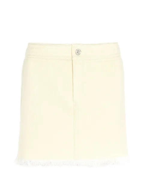 Barrie falda corta de mezclilla con flecos