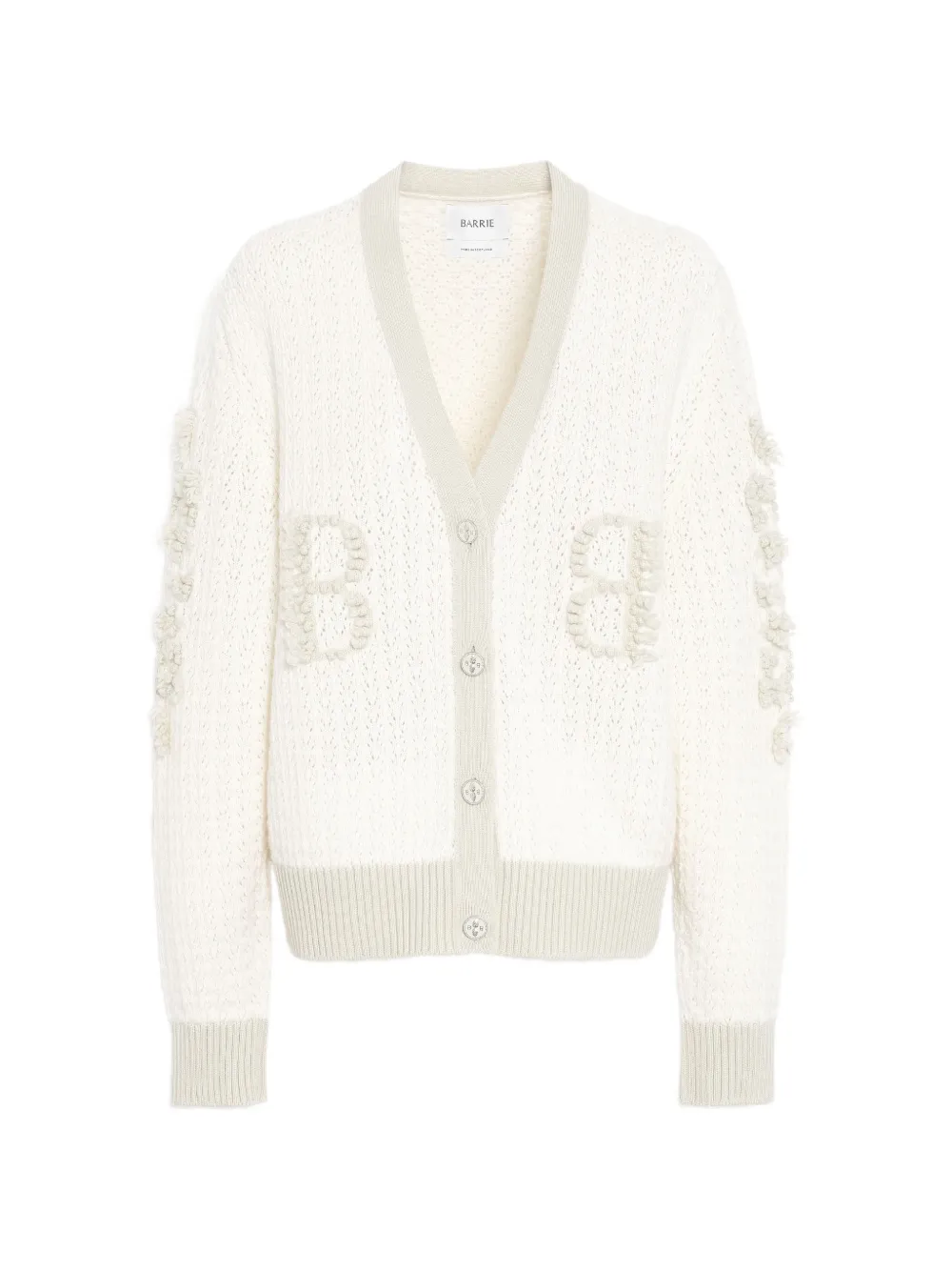 Barrie B-logo cashmere cardigan - Neutrals