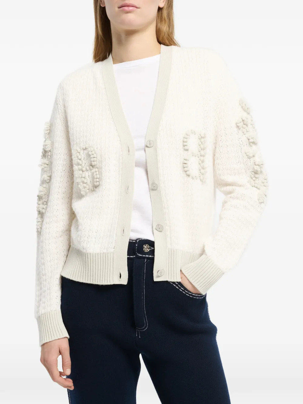 Barrie Kasjmier vest met logo Beige