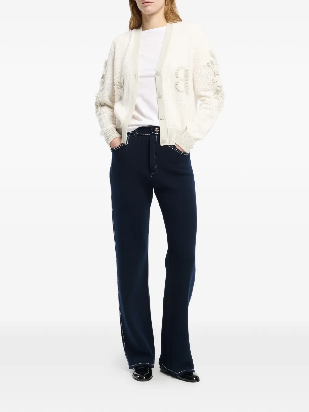 Barrie Kasjmier vest met logo Beige