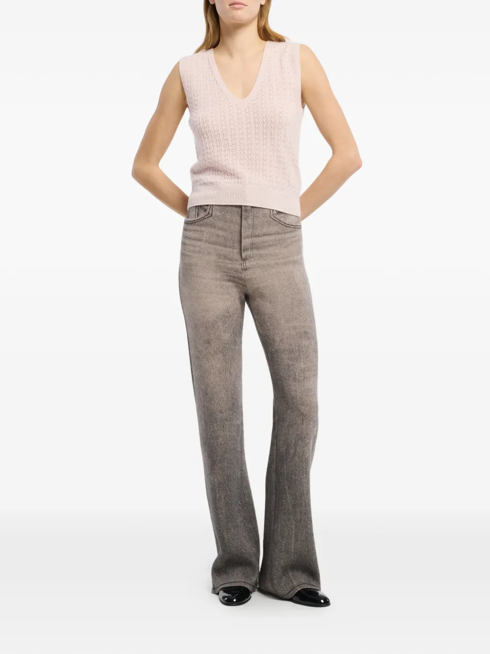 Barrie Kasjmier top met kant Roze