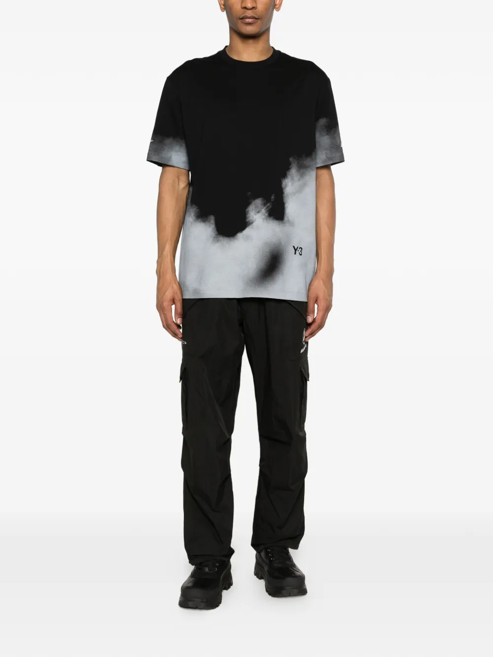 Y-3 x Mercedes-AMG Petronas F1 T-shirt met logodetail Zwart