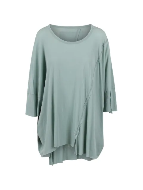 Black Label asymmetric seam-detail T-shirt