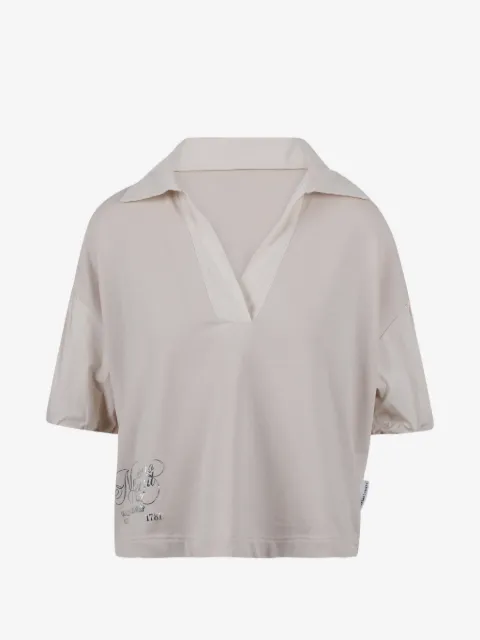 Noumeno Concetp T-Shirt mit Puffärmeln und V-Ausschnitt