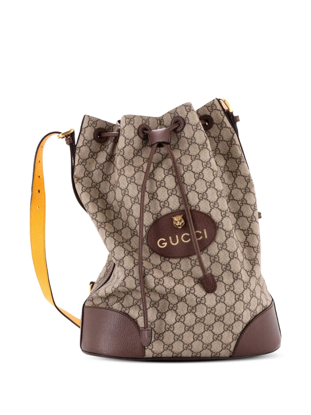 Gucci Pre-Owned Neo Vintage Drawstring Bucket GG Coated Canvas Large backpack - Marrone