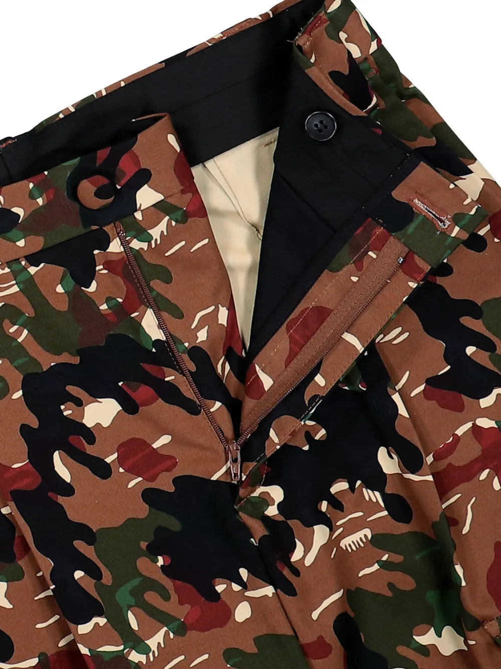 Walter Van Beirendonck Major Camouflage Pocket Trousers in Brown, view 4