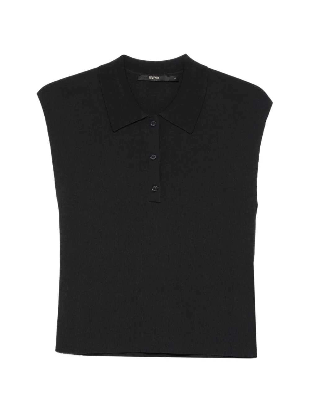 Seventy buttoned polo top - Blu
