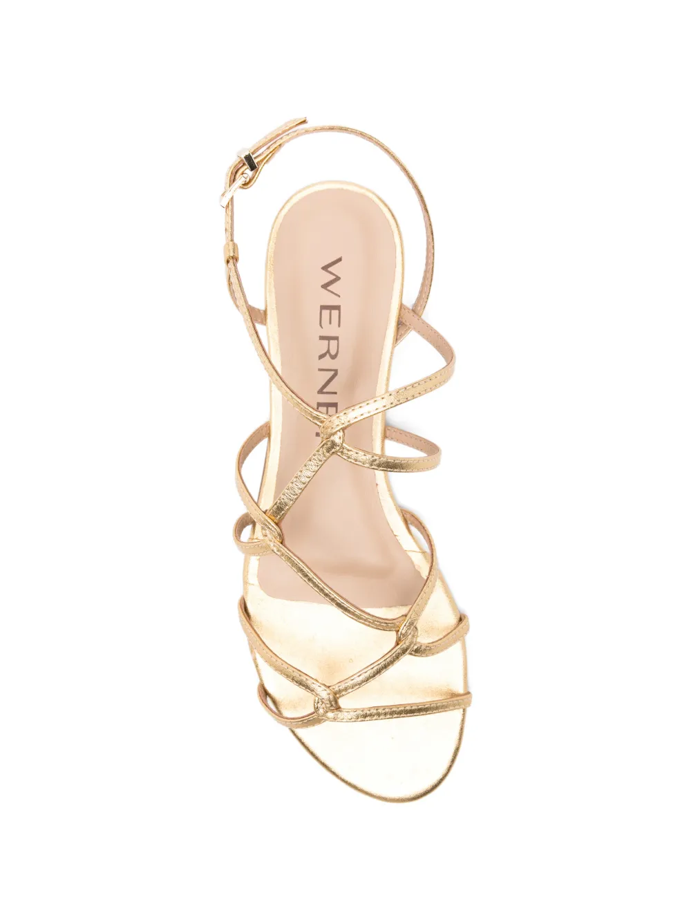Werner strappy heeled sandals Goud