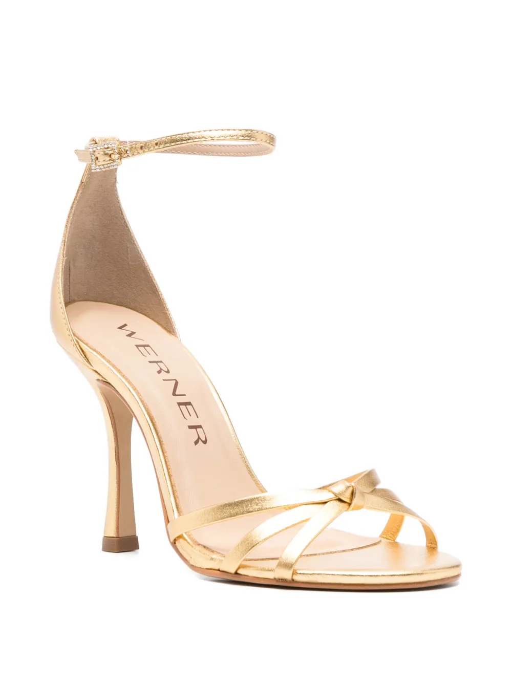Werner knotted-strap heeled sandals Goud