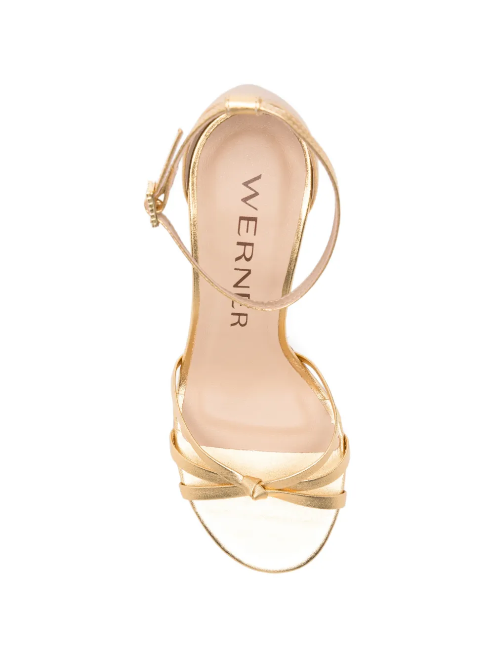 Werner knotted-strap heeled sandals Goud