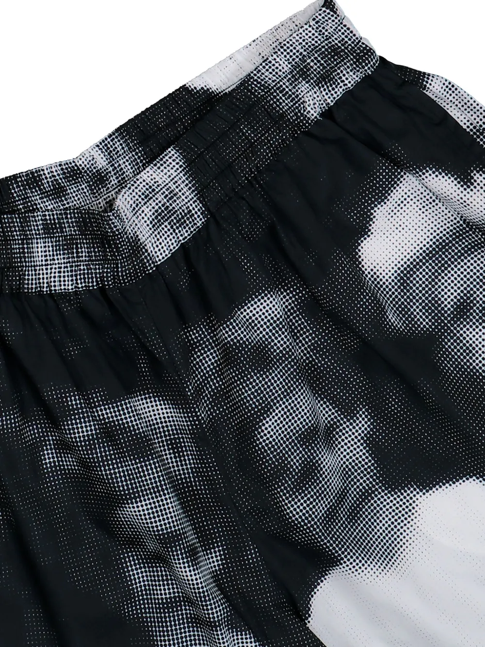Walter Van Beirendonck Portrait-print Embroidered Logo Shorts in Black, view 4