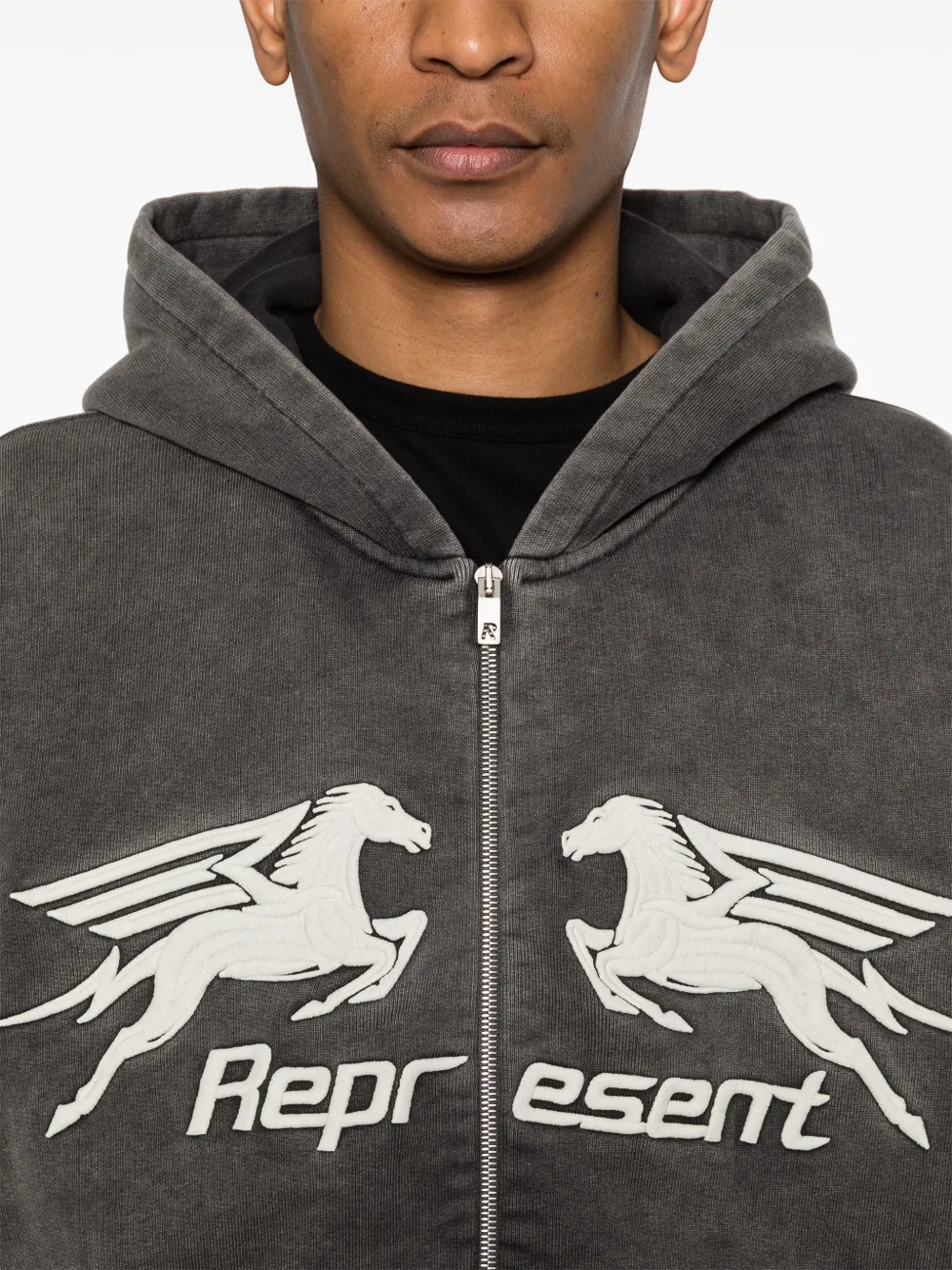 Represent Pegasus hoodie met ritssluiting Grijs