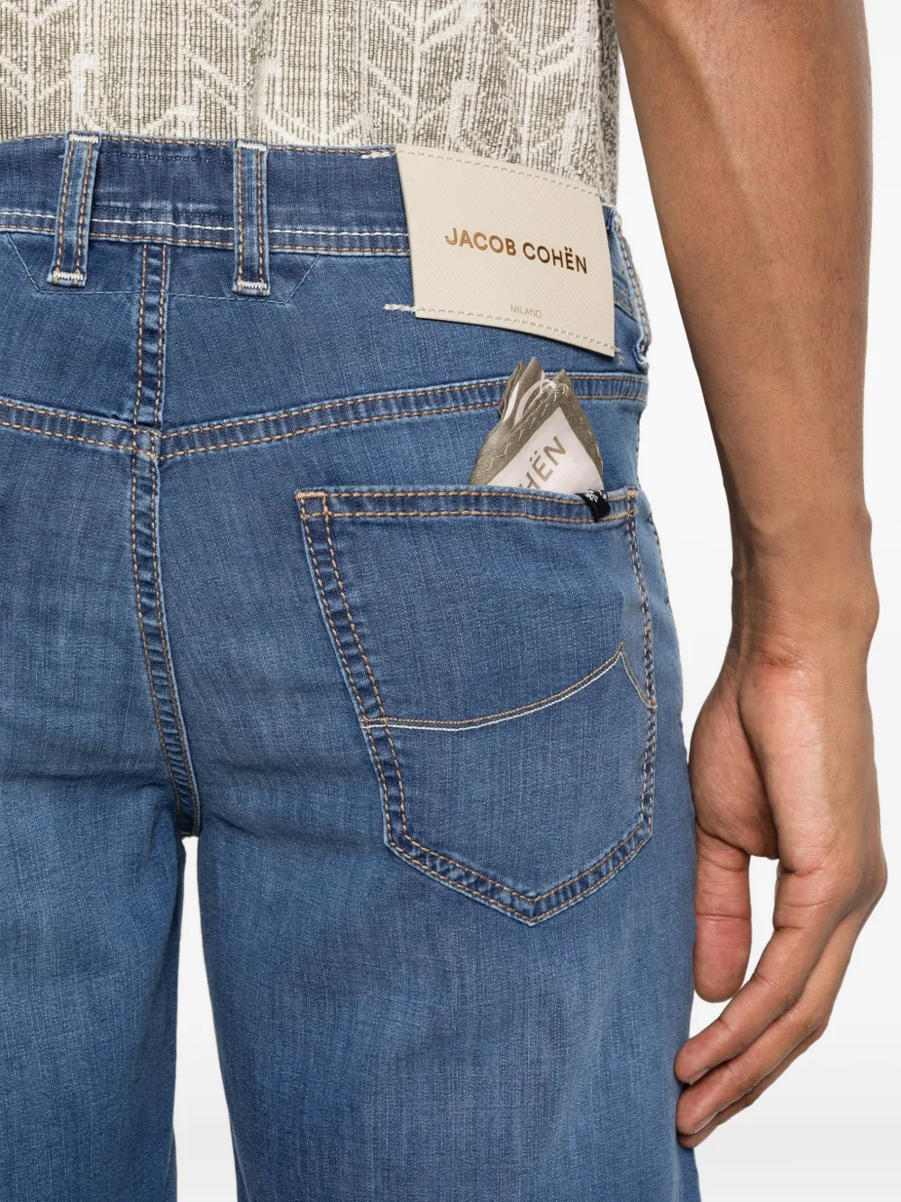 Jacob Cohën Shorts met logopatch Blauw