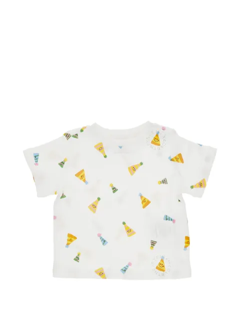 Stella McCartney Kids playera con estampado de gorro de fiesta