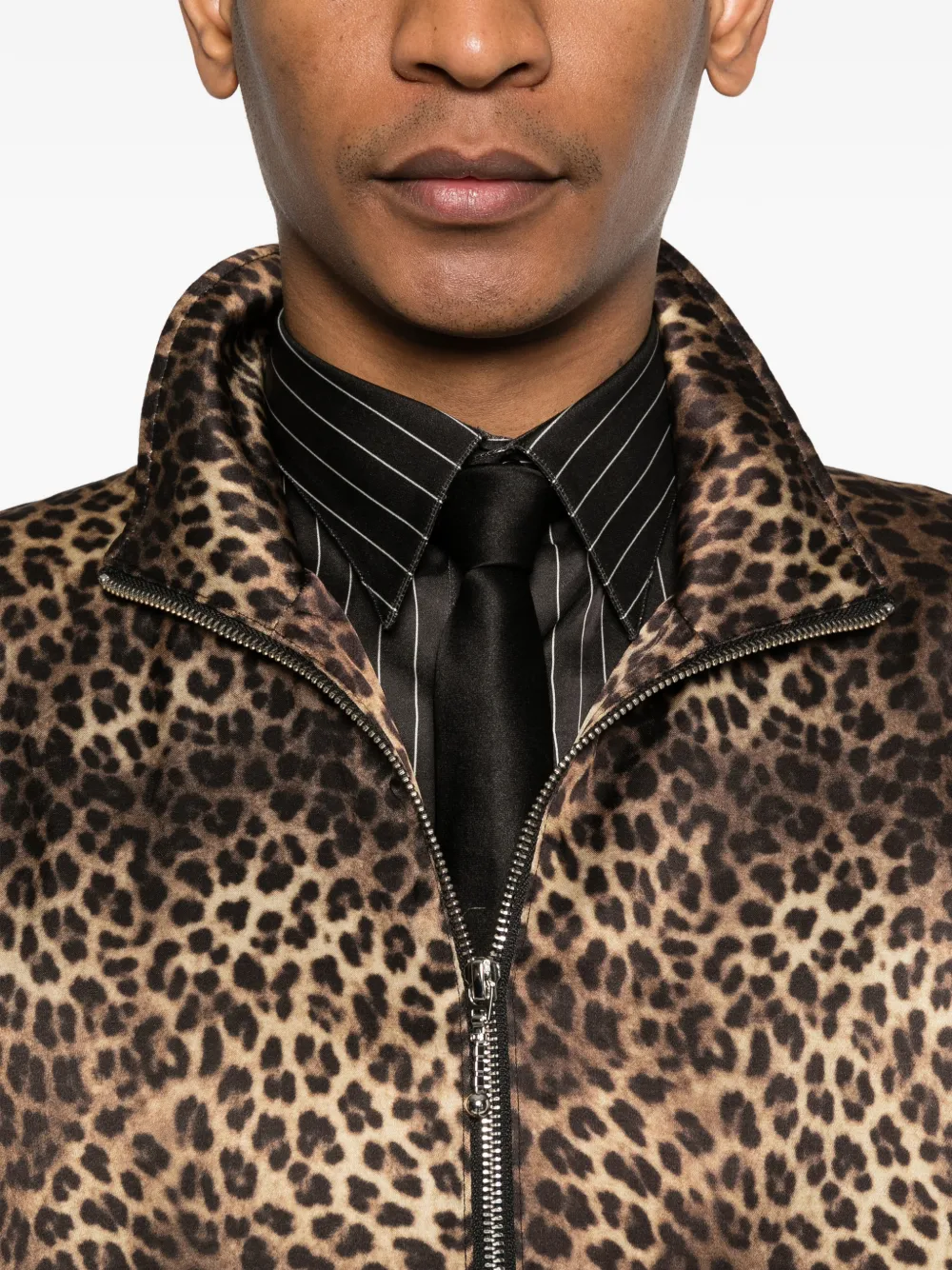 Ernest W. Baker animal-print zip-fastening Jacket | Neutrals