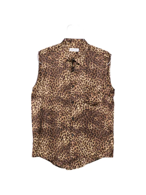 Ernest W. Baker leopard-print pocket shirt