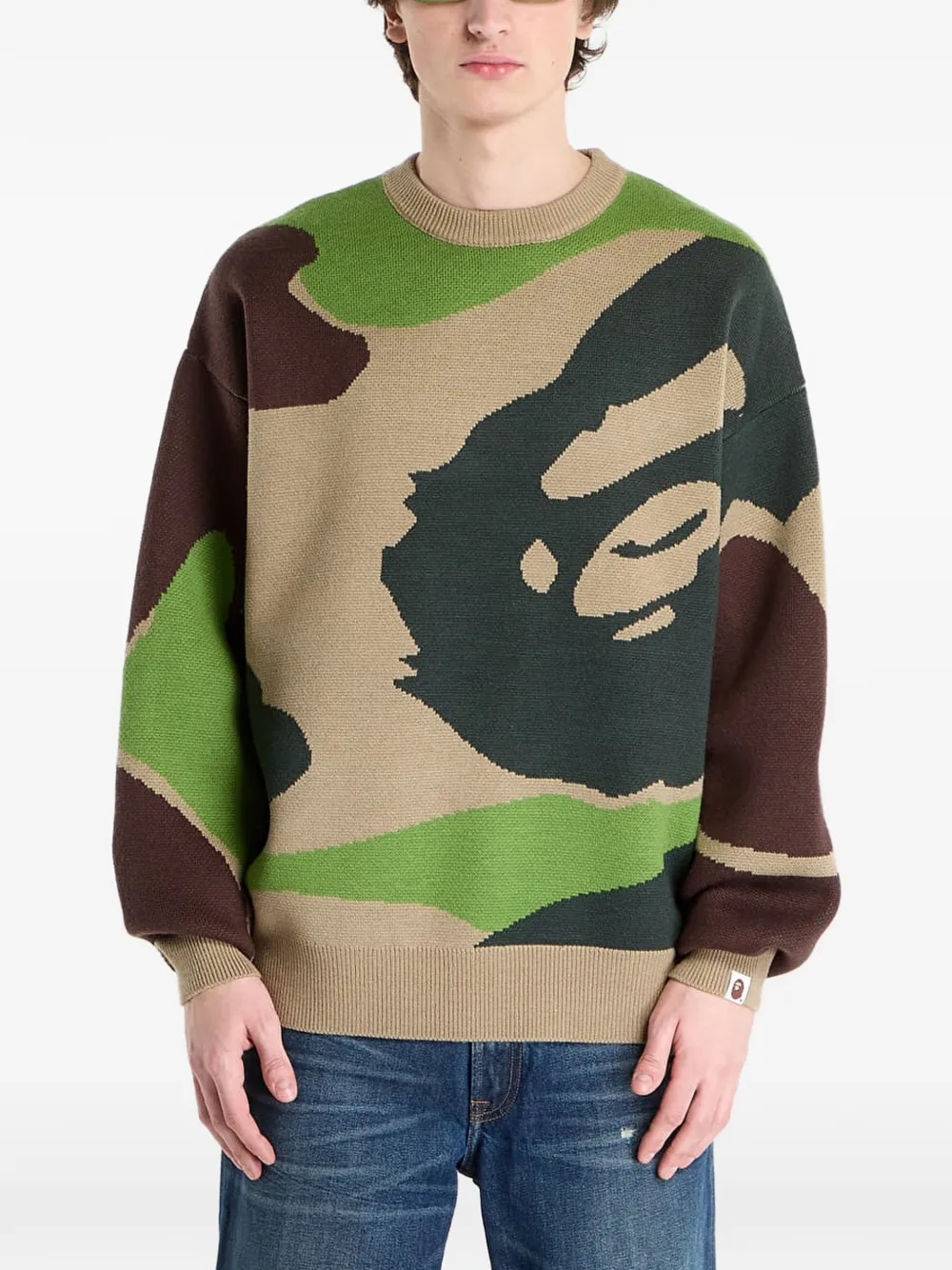 A BATHING APE® camouflage-print sweatshirt - Marrone