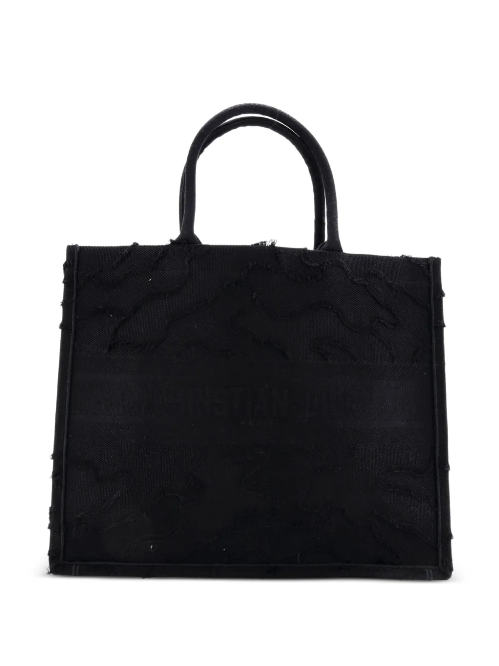 Christian Dior Pre-Owned Book Camouflage Embroidered Canvas Large tote bag - Schwarz