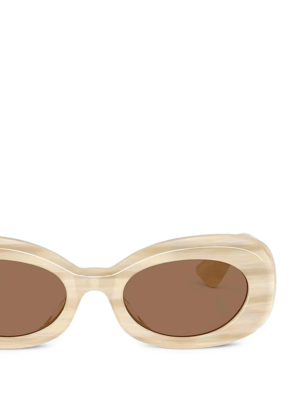 KHAITE x Oliver Peoples zonnebril met ovalen montuur Beige