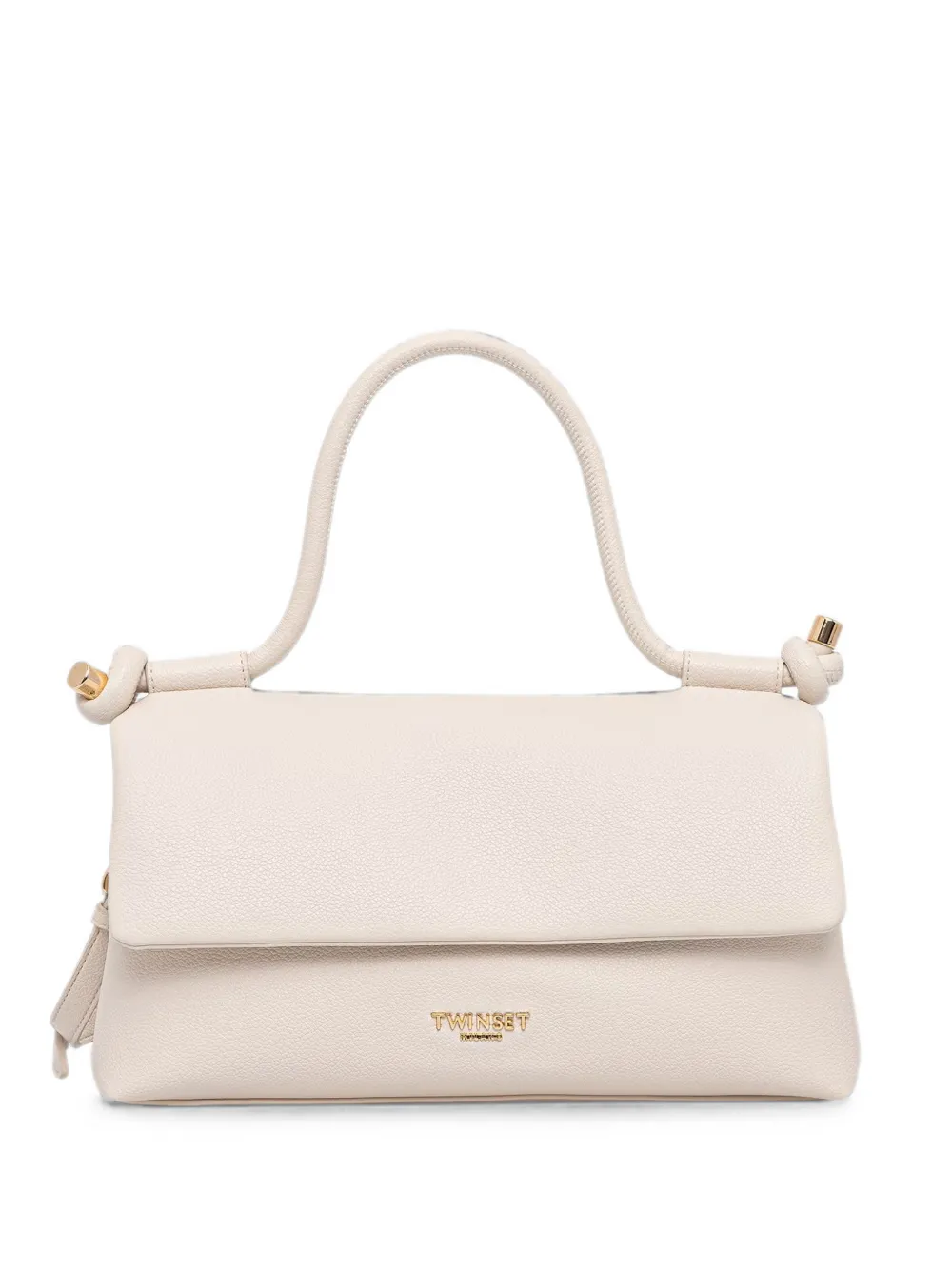TWINSET logo-plaque knotted-handle shoulder bag - Toni neutri