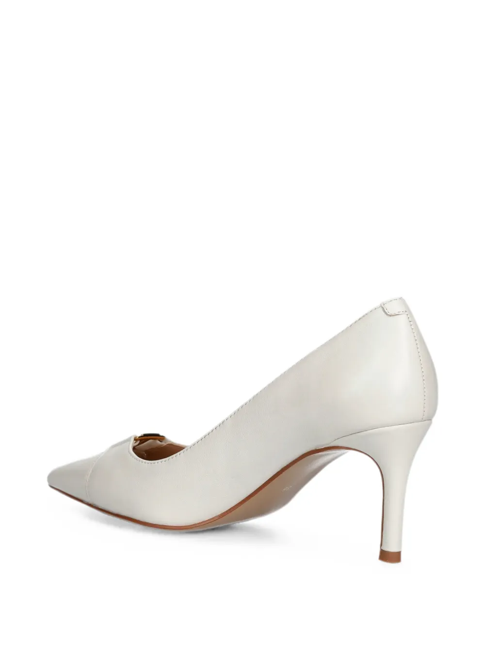 TWINSET logo-plaque pointed-toe pumps Wit