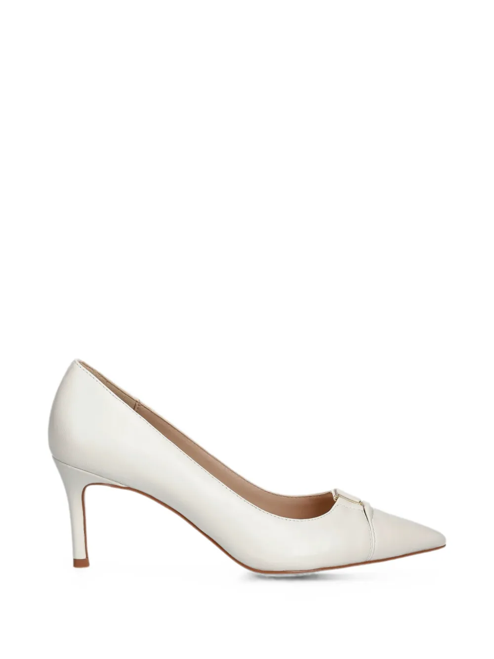 TWINSET logo-plaque pointed-toe pumps Wit